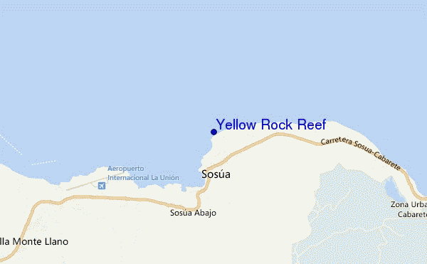 carte de localisation de Yellow Rock Reef