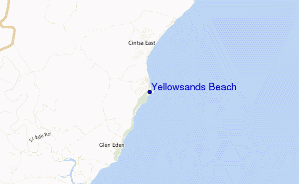 carte de localisation de Yellowsands Beach
