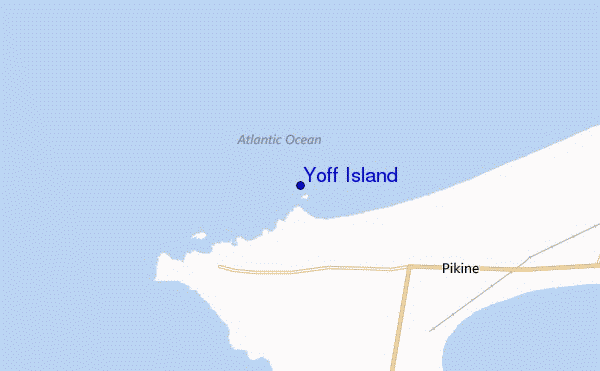 carte de localisation de Yoff Island