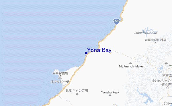carte de localisation de Yona Bay