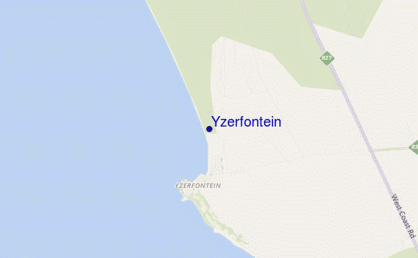 carte de localisation de Yzerfontein