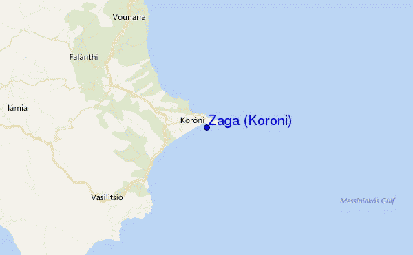 carte de localisation de Zaga (Koroni)