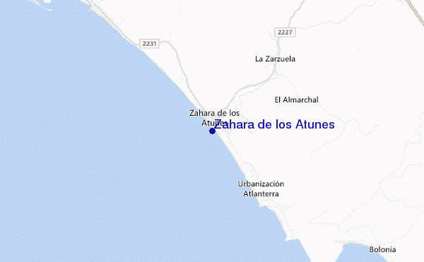 carte de localisation de Zahara de los Atunes