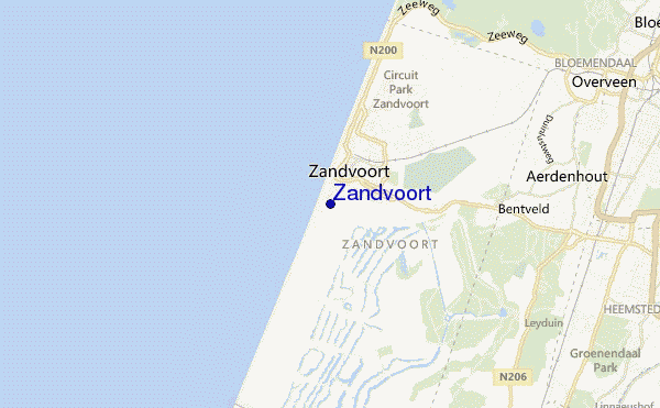 carte de localisation de Zandvoort