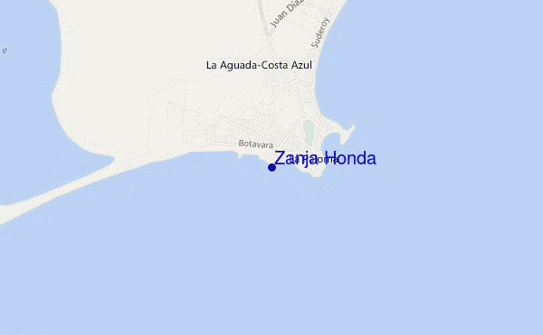 carte de localisation de Zanja Honda