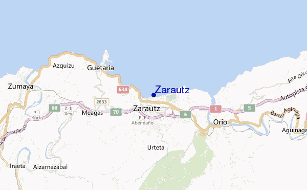 carte de localisation de Zarautz