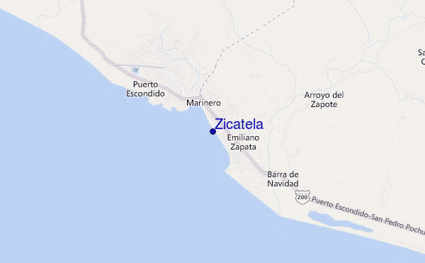 carte de localisation de Zicatela