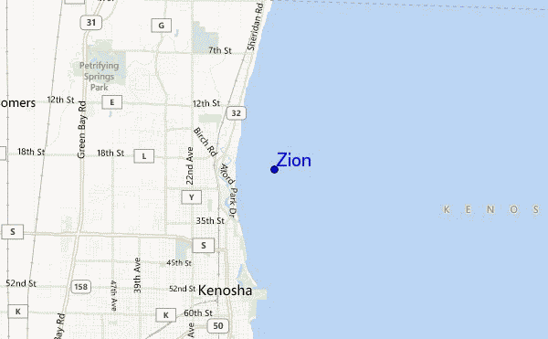 carte de localisation de Zion