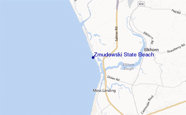 carte de localisation de Zmudowski State Beach