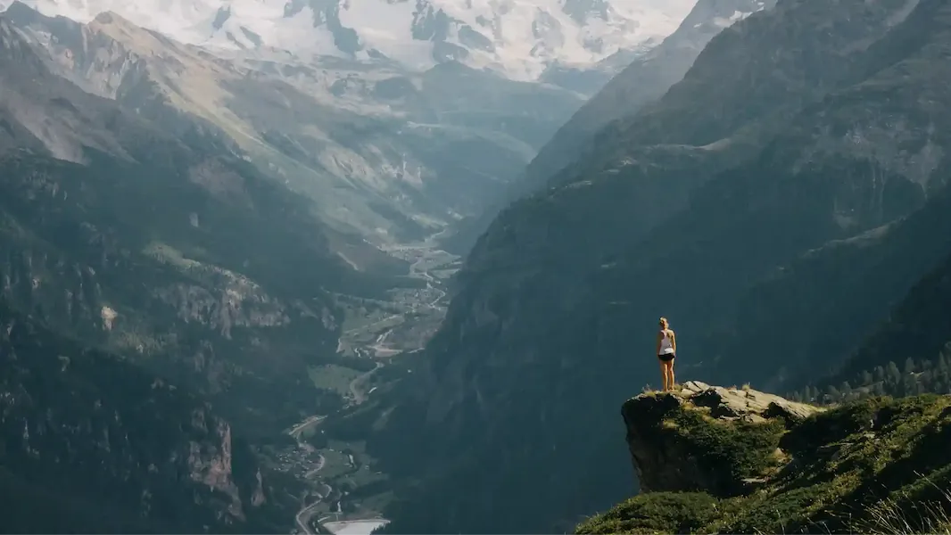 Runner on coastal trail
