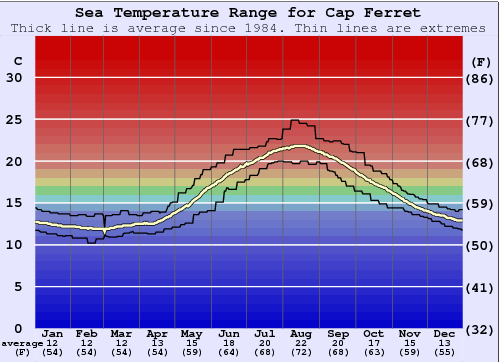 Cap Ferret Temperature De L Eau Et Guide De Combinaison Gironde France [ 362 x 500 Pixel ]