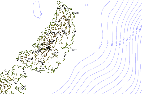 Littoral autour Aha Rivermouth
