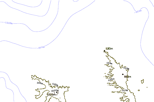 Littoral autour Aligator Rock