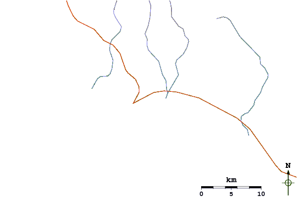 Routes et rivières à proximité Asuncion Bay