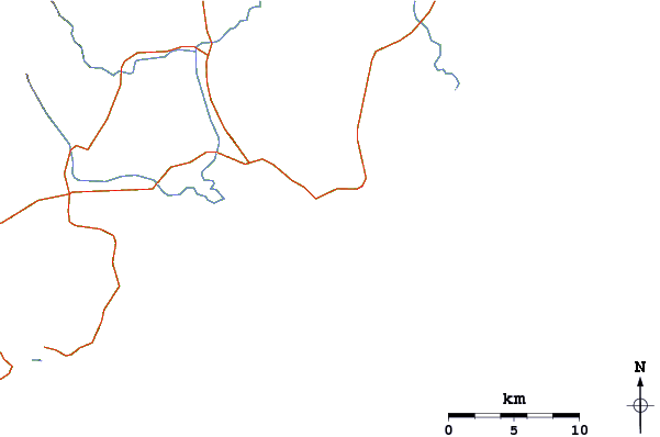 Routes et rivières à proximité Baie des Singes
