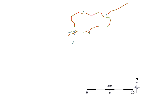 Routes et rivières à proximité Balephuil (Tiree)
