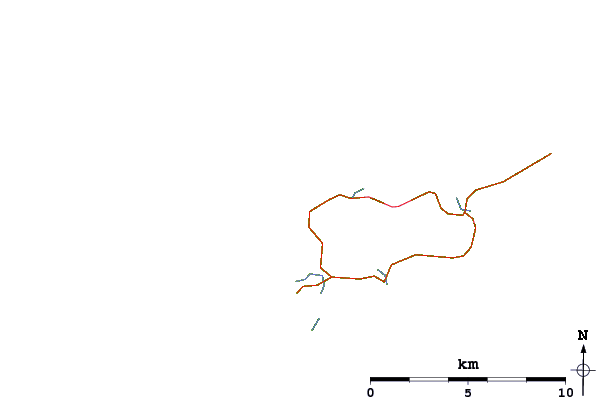 Routes et rivières à proximité Balevullin (Tiree)