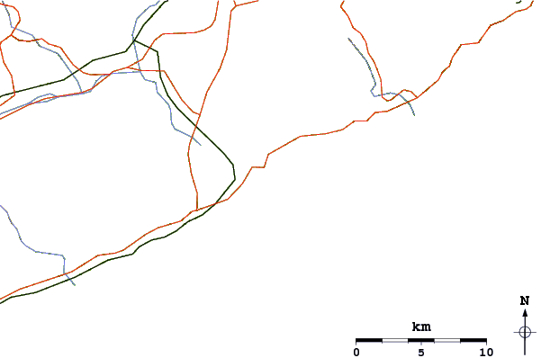 Routes et rivières à proximité Cala de Santa Cristina