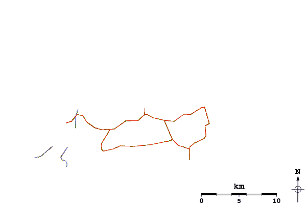 Routes et rivières à proximité Capo Bianco (Elba)
