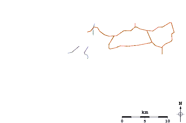 Routes et rivières à proximité Cavoli (Elba)