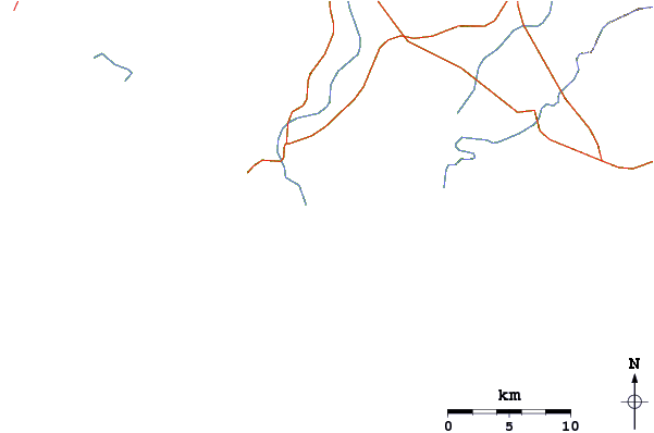 Routes et rivières à proximité Cerro Hermoso