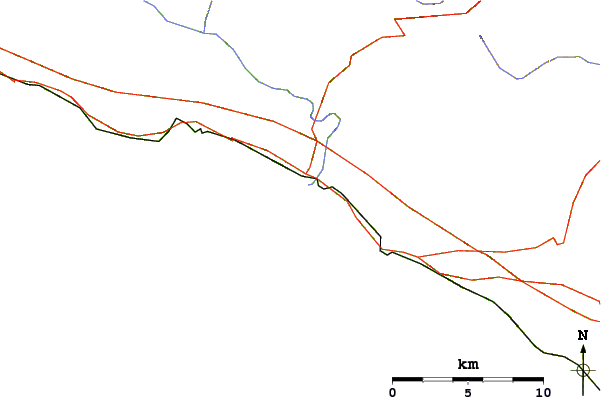 Routes et rivières à proximité Chiavari Entella