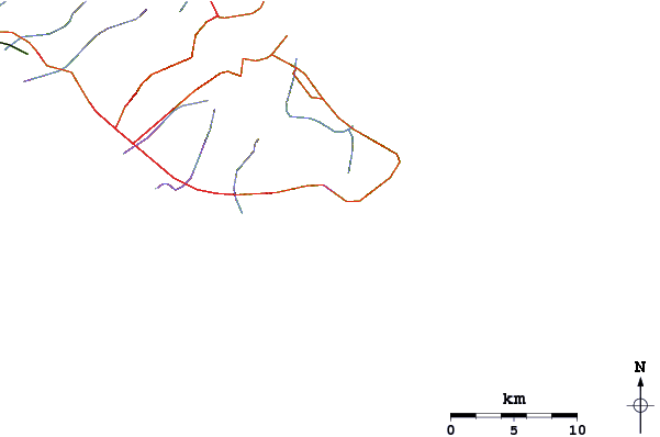 Routes et rivières à proximité China Walls