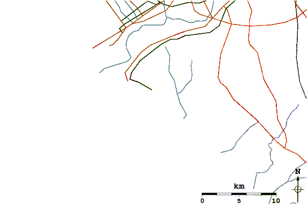 Routes et rivières à proximité Coccia de Morto