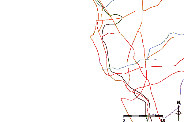 Routes et rivières à proximité El Carmel Point