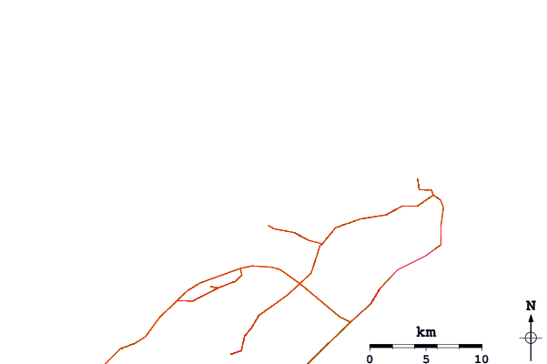 Routes et rivières à proximité El Charco (Bajamar)