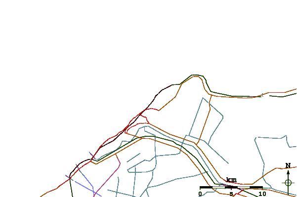 Routes et rivières à proximité El Corniche