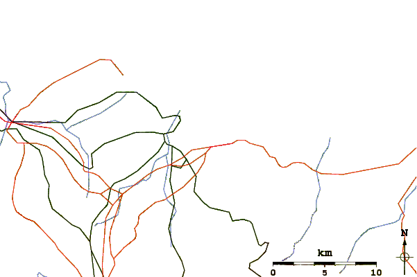 Routes et rivières à proximité El Mongol