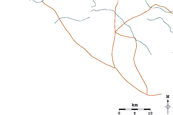 Routes et rivières à proximité El Pelado