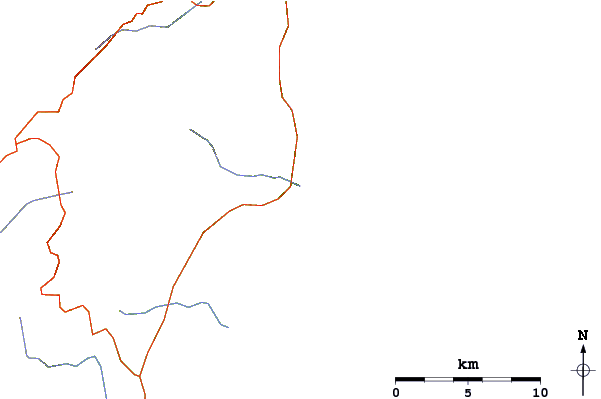 Routes et rivières à proximité Etang de l'Ovu Santu