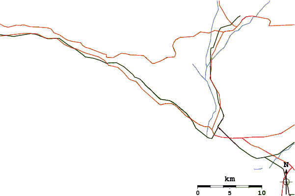 Routes et rivières à proximité Faria