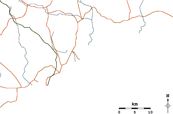 Routes et rivières à proximité Fort Sebastian