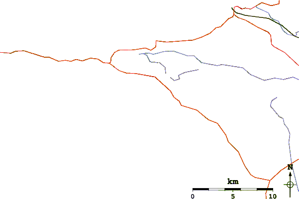 Routes et rivières à proximité Gwendrez Left