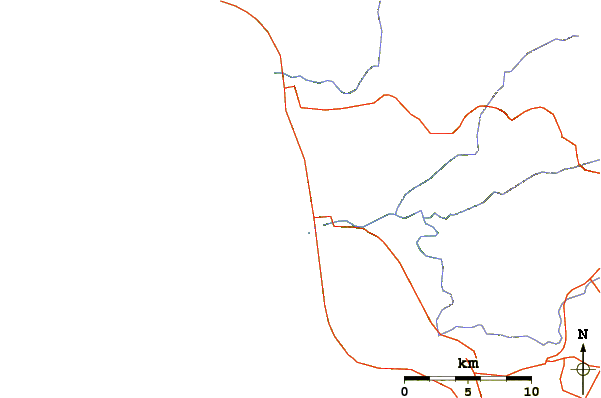 Routes et rivières à proximité Halfway House