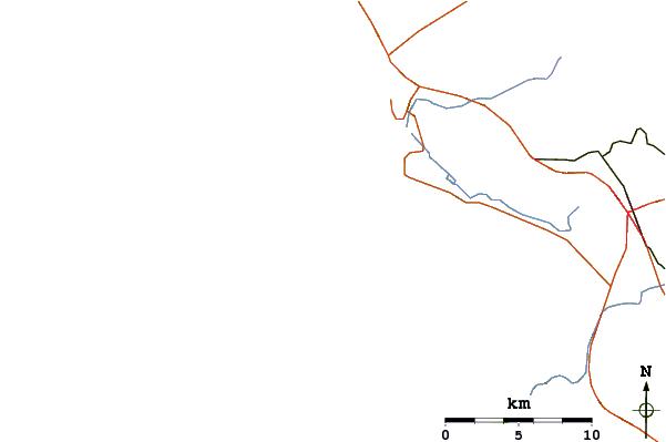 Routes et rivières à proximité Hazard Canyon
