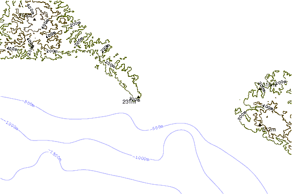 Littoral autour Hog Hole
