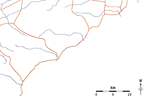 Routes et rivières à proximité Hut Gulley
