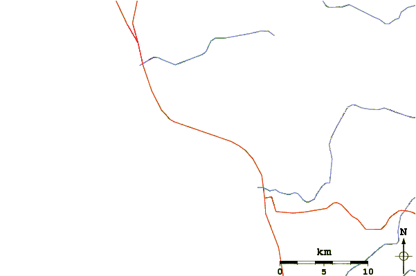 Routes et rivières à proximité K-38