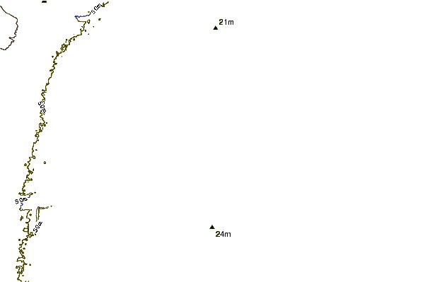 Littoral autour Kairaki Beach