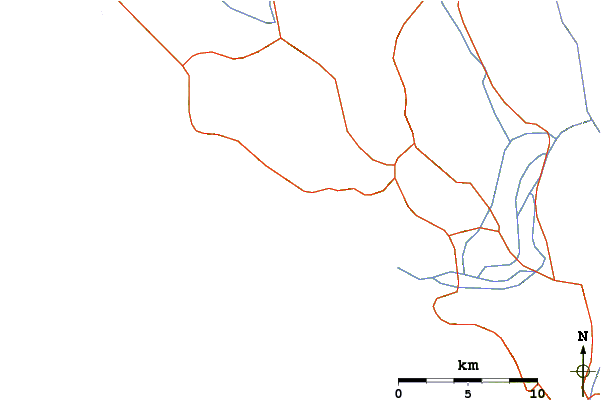 Routes et rivières à proximité Kastro Point (Parga)