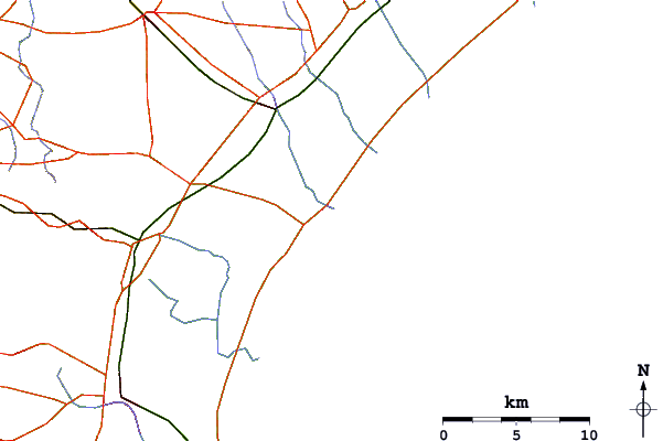 Routes et rivières à proximité Katagai