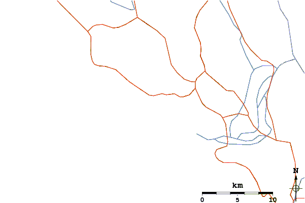 Routes et rivières à proximité Krioneri (Parga)