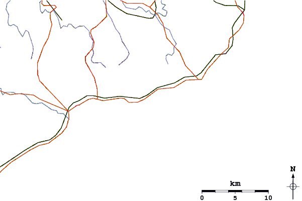 Routes et rivières à proximité Kuminatu