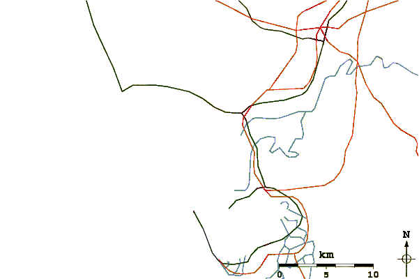 Routes et rivières à proximité La Muralla