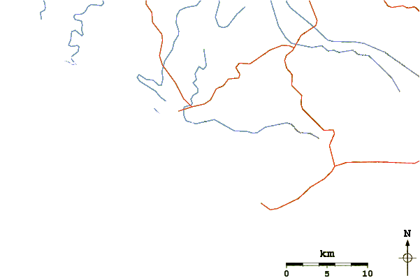 Routes et rivières à proximité Las Islitas (Matanchen Bay)