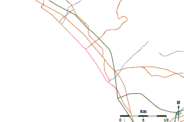Routes et rivières à proximité Marina di Pietrasanta (Flumetto)